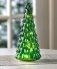 Festive Lighted Glass Trees - Green