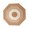 Country Braided Octagon-Shaped Rugs - Tan 72"