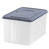 Clear Storage Containers with Handles - Gray