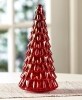 Festive Lighted Glass Trees - Red