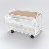 Two-Tier Office Cart with Storage - White