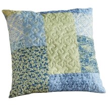 Blue Floral Patch Accent Pillow - Blue Floral Patch Accent Pillow