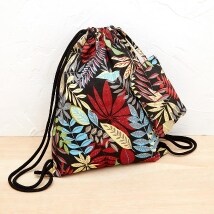 Drawstring Bag with Pouch