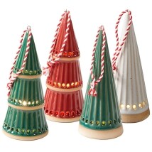 Sets of 2 Ceramic Tree Ornaments
