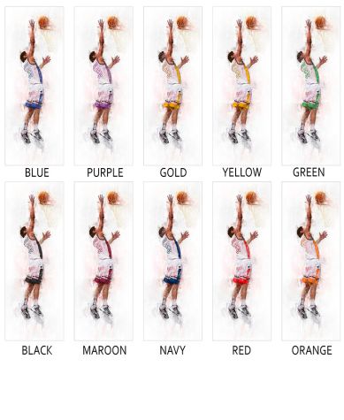 Personalized Basketball Player Wall Art - 6-1/2" x 18"