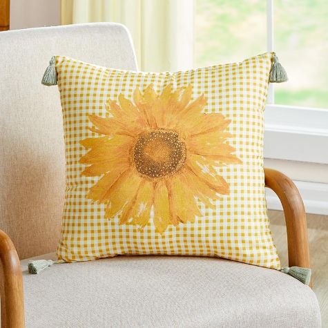 Sunflower Quilt Ensemble - Accent Pillow