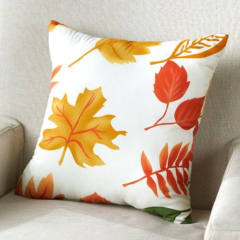 Country Leaves Window Curtains or Accent Pillows - Natural Accent Pillow
