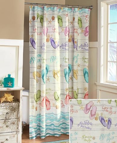 Flip-Flop Bathroom Collection - Shower Curtain