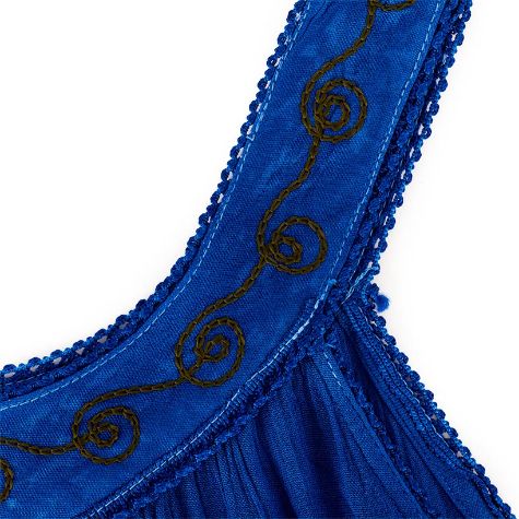 Sleeveless Tie-Dye Swing Tops - Blue Medium