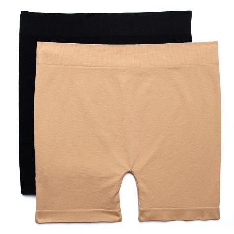 Sets of 2 Slip Shorts - Black/Nude Medium