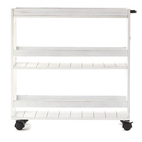 Farmhouse Rolling Storage Carts - White