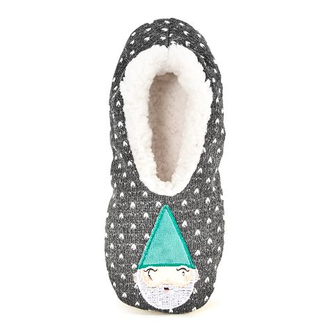 Novelty Sherpa-Lined Slippers - Gnome S/M 5-8