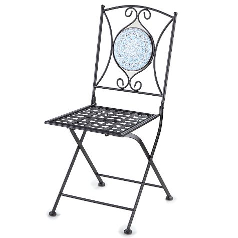 Metal Mosaic Outdoor Furniture - Black Chair