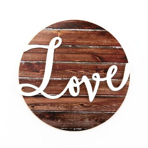 Embellished Sentiment Wall Plaques - Love