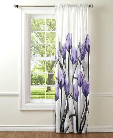 Purple Tulip Bedroom Ensemble - 84" Window Panel