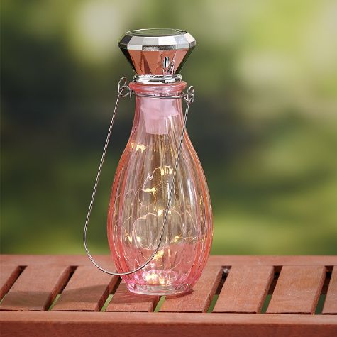 Elegant Solar Bottle Lights - Pink