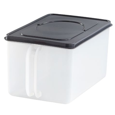 Clear Storage Containers with Handles - Black