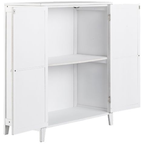 Carved Design Storage Cabinets - White