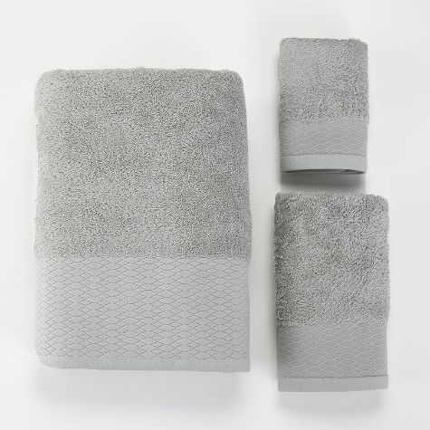 Turkish Cotton 3-Pc. Bath Towel Sets - Stone