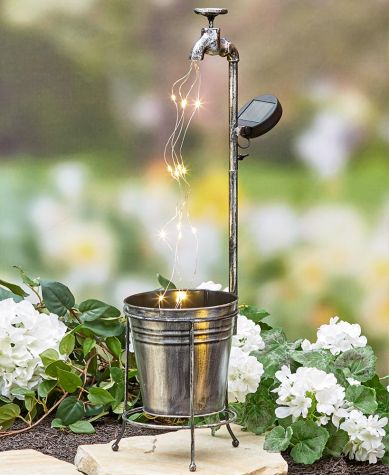 Solar Faucet Water Light Collection - Single Planter