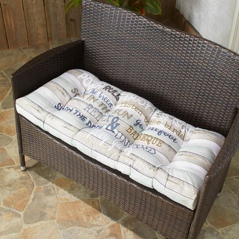 Indoor/Outdoor Rules Collection - Porch Double Seat Cushion