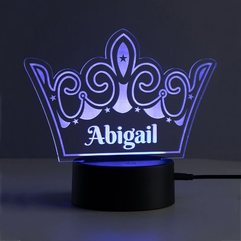 Personalized LED Color-Changing Lights - Princess Crown