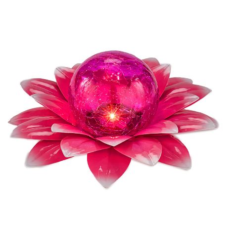 Solar Gazing Ball Flowers - Pink