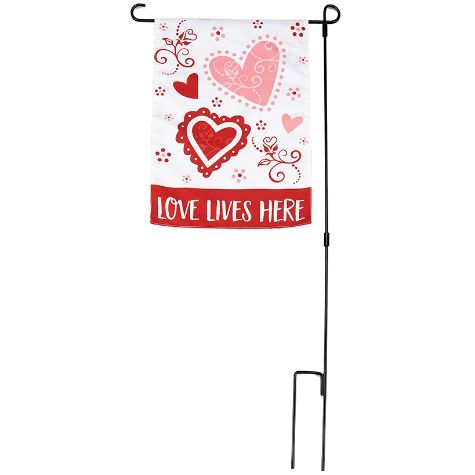 temp-tations® Romance Collection - Garden Flag with Stand