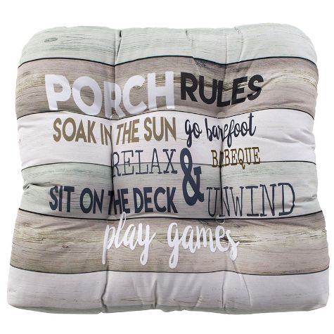 Indoor/Outdoor Rules Collection - Porch Single Seat Cushion