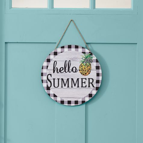 Hello Summer Porch Decor - Farmhouse Door Greeter