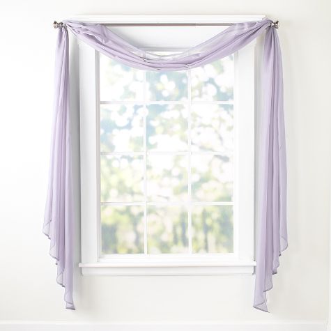 Emelia Voile Sheer Window Collection - Lilac 216" Scarf