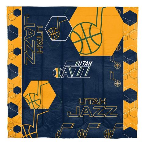 NBA Hexagon Comforter Sets - Jazz Full/Queen