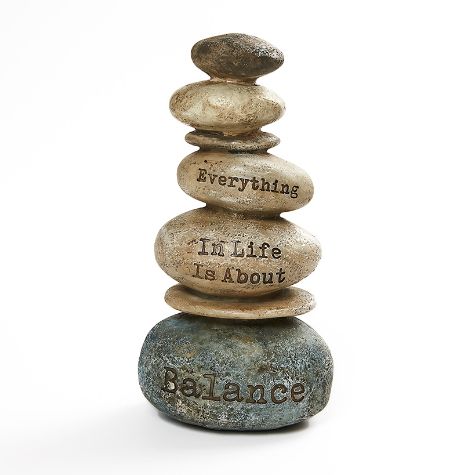 Stacked Sentiment Rock Figurines - Balance