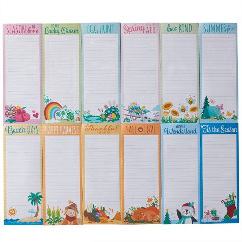 Set of 12 Magnetic List Pads - Seasons of the Year