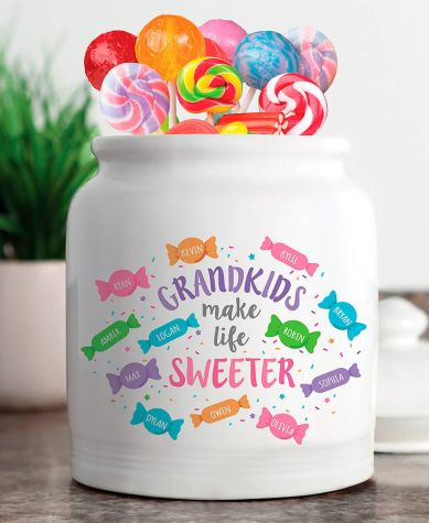 Grandkids' Personalized Cookie Jars - 2 Names