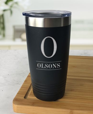 Personalized Stainless Steel Tumblers - Black