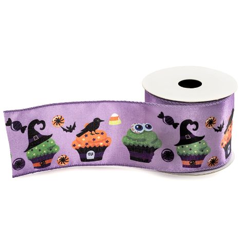 5-Yd. Halloween Decorative Wired Ribbons - Purple