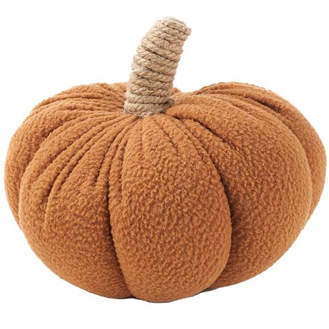 Sherpa Pumpkin-Shaped or Embroidered Harvest Accent Pillows - Large