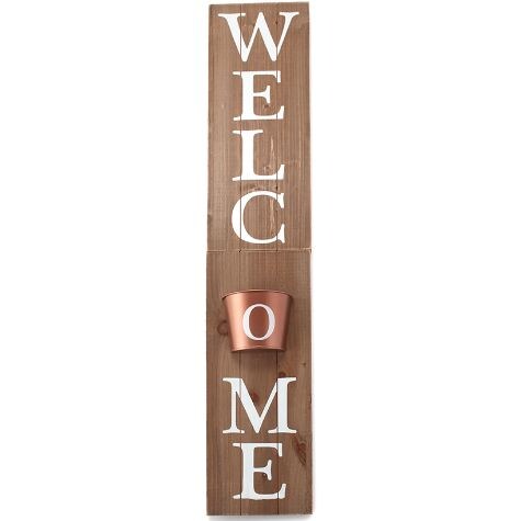 Welcome Spring Front Porch Decor - Sign with Planter