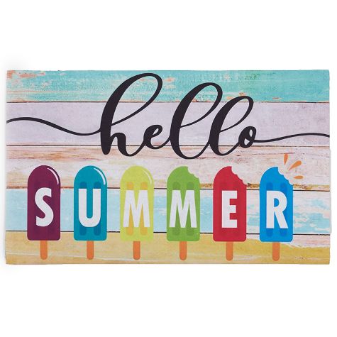 Hello Summer Porch Decor - Popsicle Door Mat