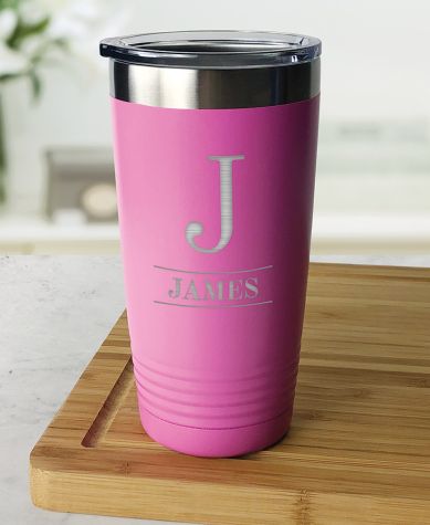 Personalized Stainless Steel Tumblers - Pink
