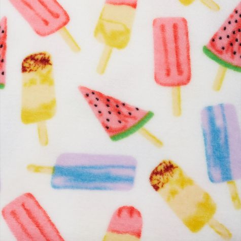 50" x 60" Summer Themed Plush Throws - Popsicles