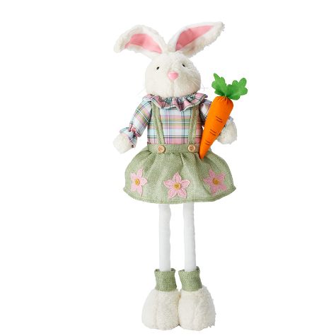 Plush Easter Rabbits with Extendable Legs - Girl