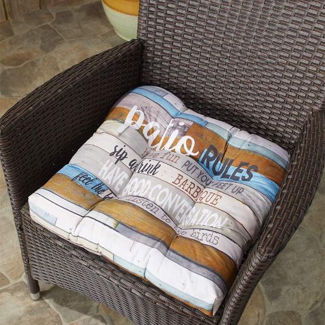 Indoor/Outdoor Rules Collection - Patio Single Seat Cushion