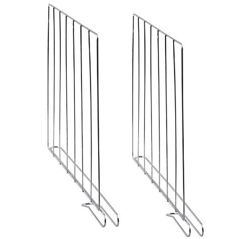 Set of 2 Shelf Dividers - Set of 2 Shelf Dividers Chrome Solid
