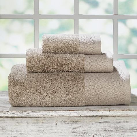 Turkish Cotton 3-Pc. Bath Towel Sets - Cobblestone