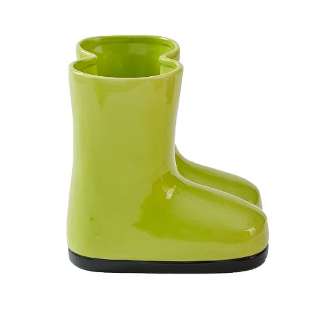 Colorful Rain Boot Vases - Green
