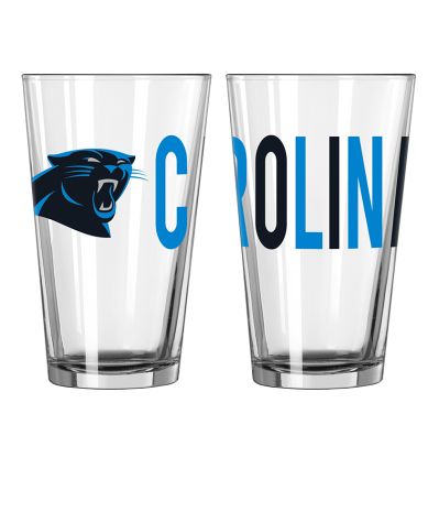 16-Oz. NFL Overtime Pint Glasses - Panthers