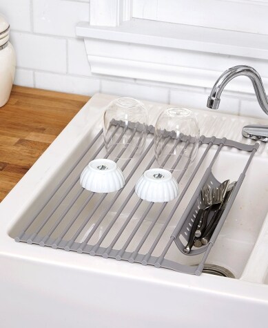  Roll Up Dish Drying Rack, Over The Sink Dish Drying