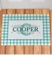 Personalized Country Plaid Doormats - Bright Teal